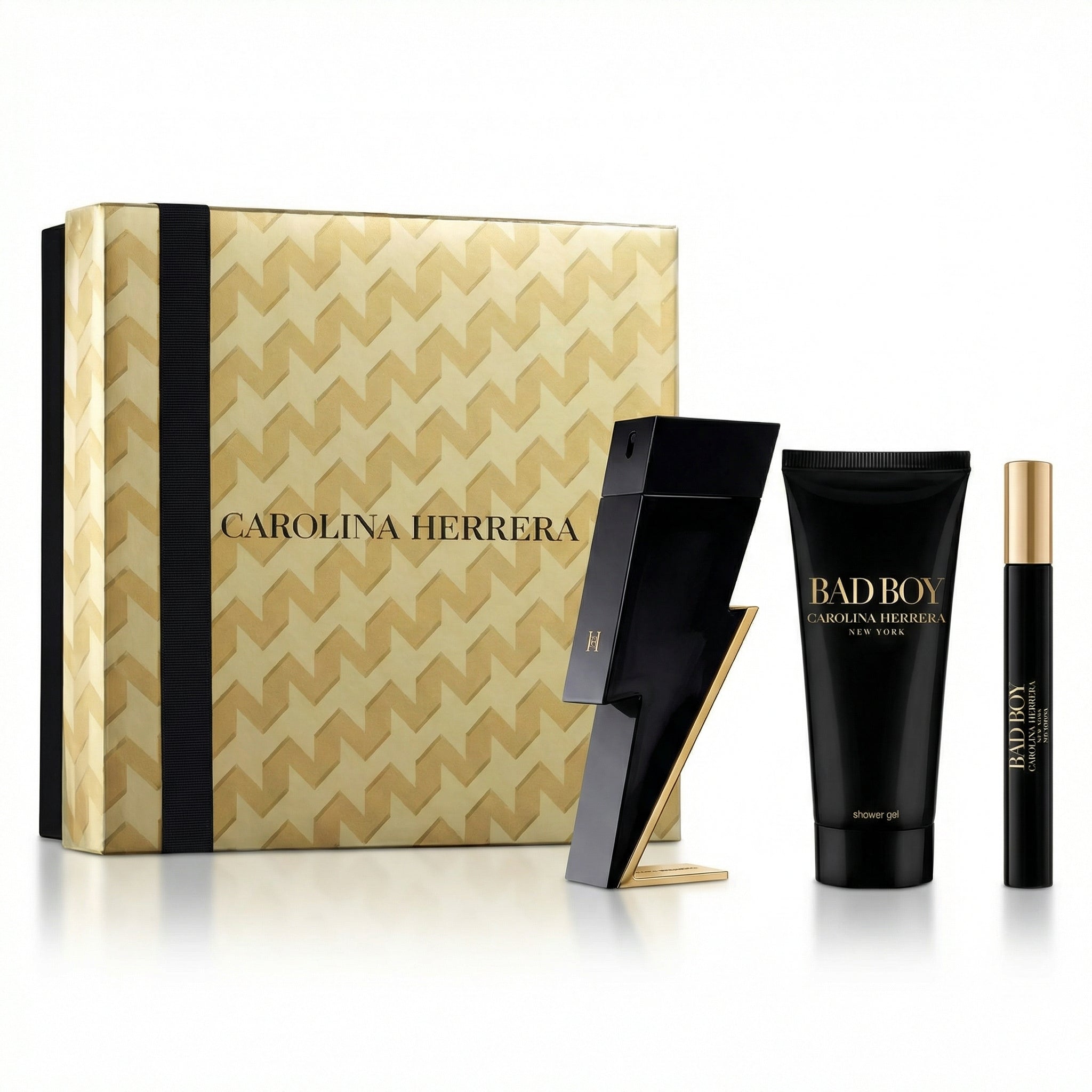 Kit Carolina Herrera Bad Boy • Eau De Toilette 100ml Hombre + Complementos